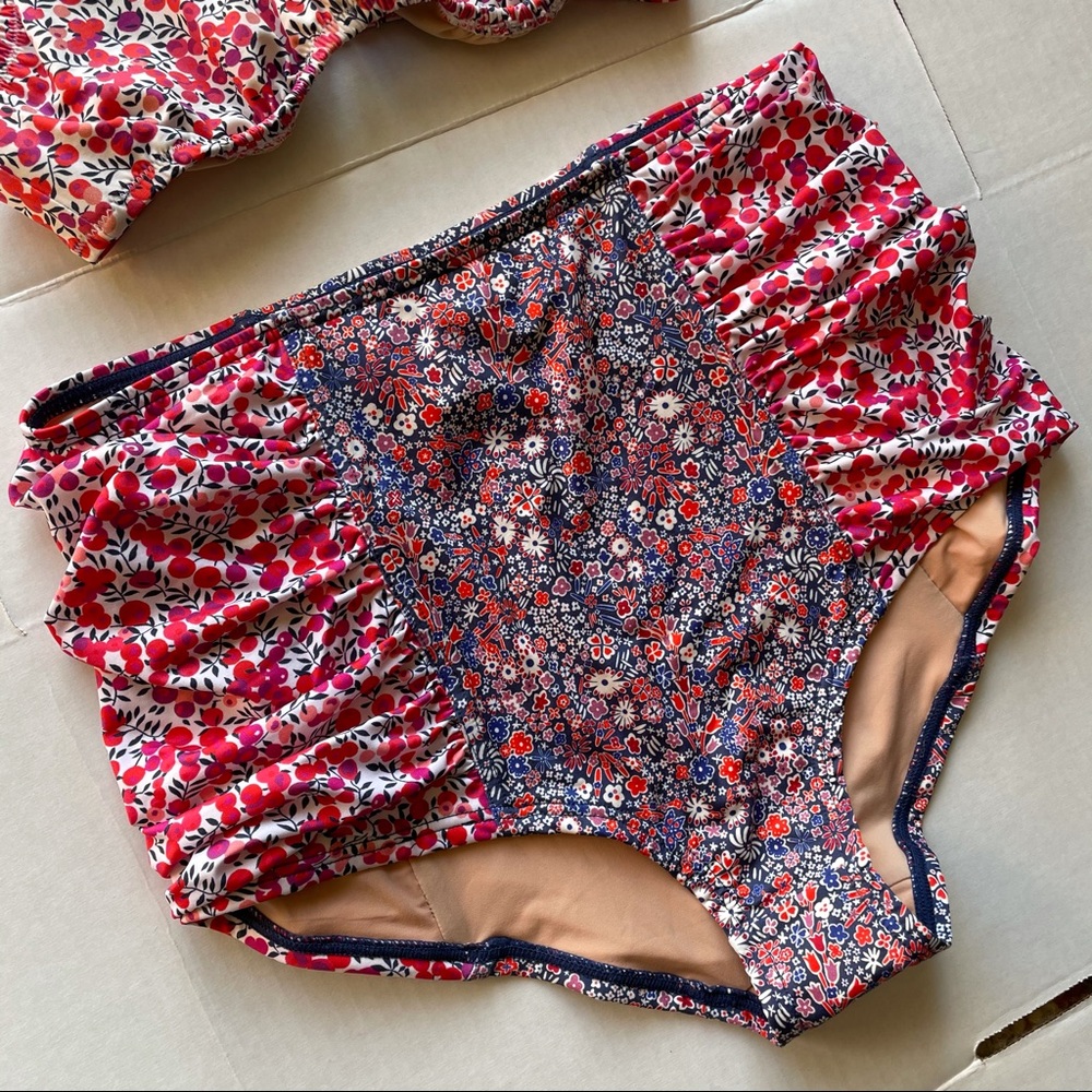 J.Crew Liberty Floral Bikini Swimsuit Set Size XS - Picture 4 of 12